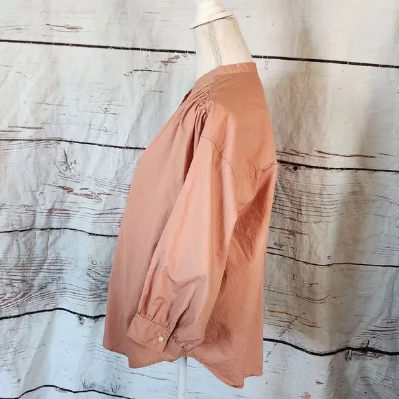 Boden Relaxed Poplin Top Size 12 - Picture 4 of 7